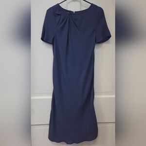 Escada Sport Dusty Blue Short Sleeve Viscose Dress 34 XS